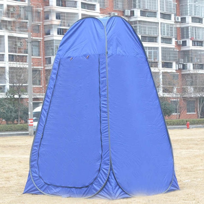 Clothes Changing Bathing Tent with Window Single 190x120x120cm Blue