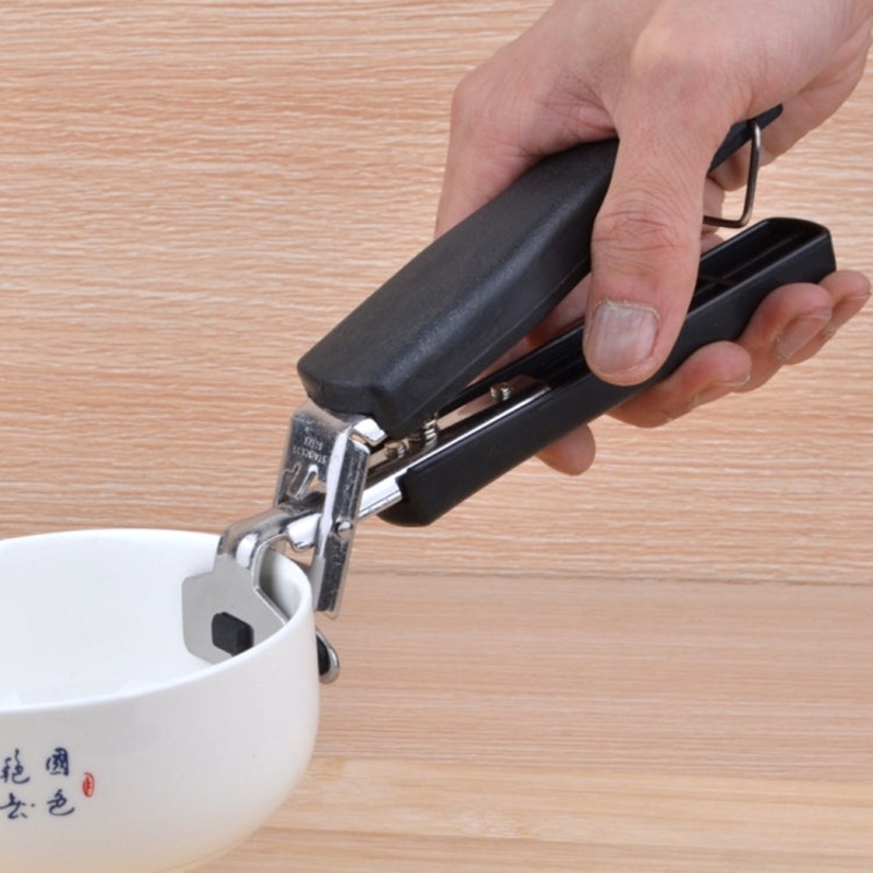 Home Camping Hiking Anti-hot Anti-Scald Pot Bowl Pan Bowl Gripper Cookware Cooking Picnic Arm Holder Carrier Handle Clip Clamp (Black)