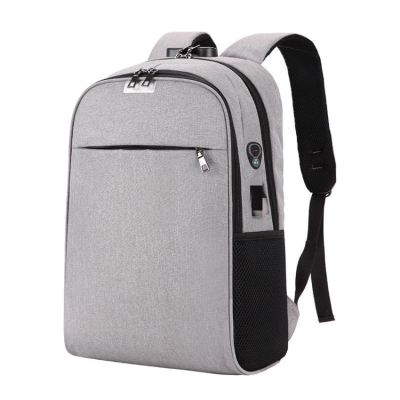 Laptop Backpack School Bags Anti-theft Travel with USB Charging Port (Grey)
