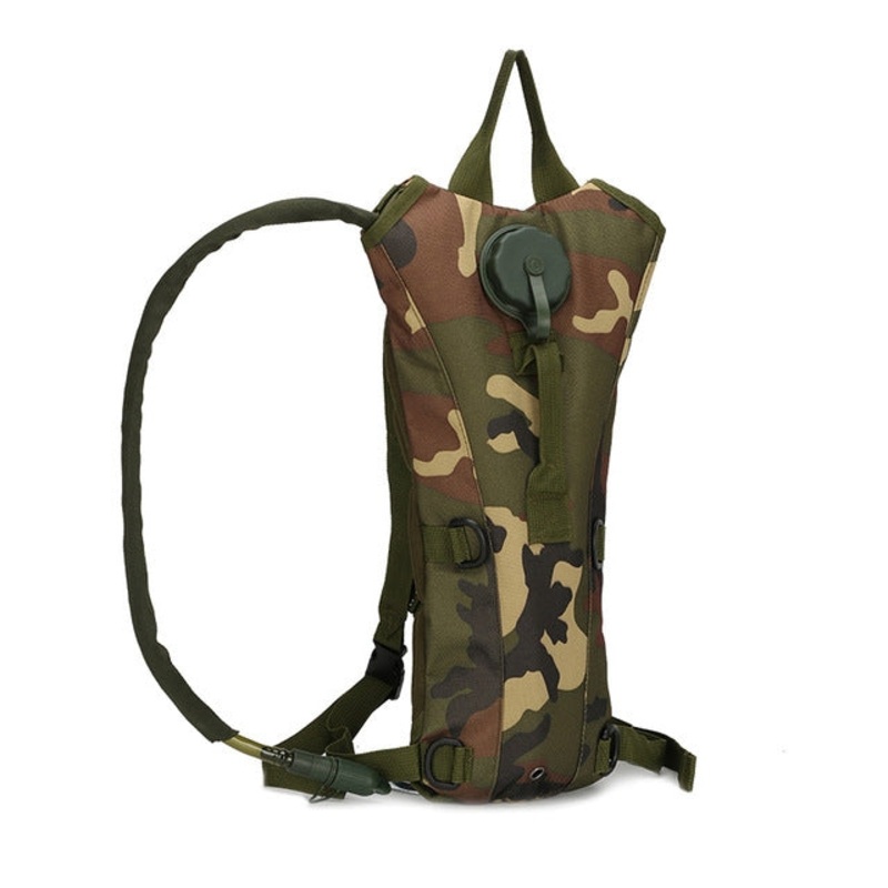 Water Bag Hydration Backpack Outdoor Camping Nylon Camel Water Bladder Bag for Cycling (Jungle Camouflage)