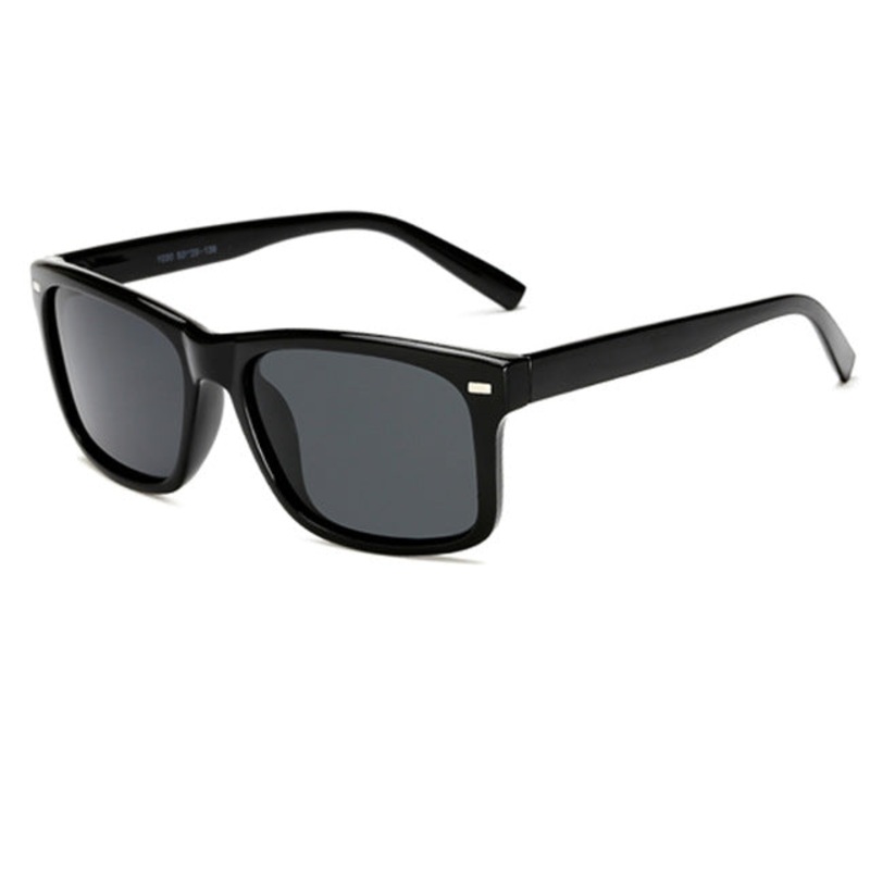 2 PCS Men Sunglasses Night Vision Anti-glare Driving Sun Glasses Goggles(Bright Black Frame Gray Lens)