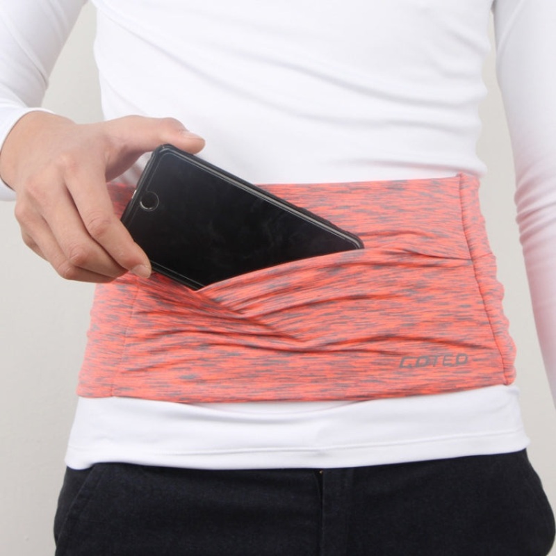 Large Capacity Stretch Tablet Travel Anti-theft Phone Bag (Orange) (Size: S)