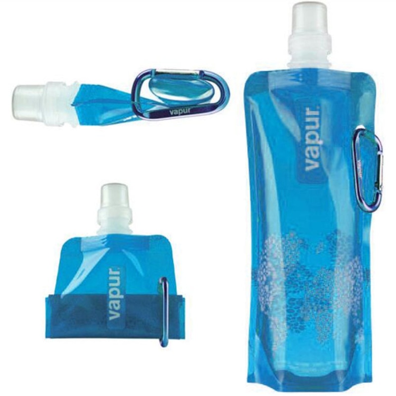 Portable Ultralight Foldable Silicone Water Bag Outdoor Sports Supplies 0.5L Soft Flask Waterproof Bag (Blue)