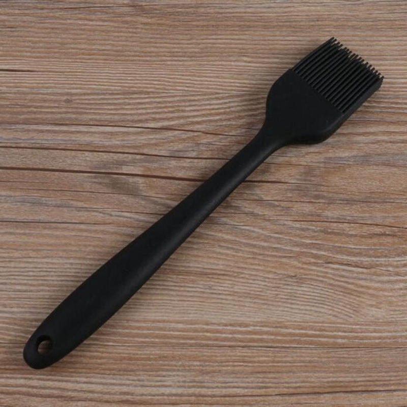 Silicone Brush Baking BBQ Oil Brushes Barbeque Tools Kitchen Tool (black)