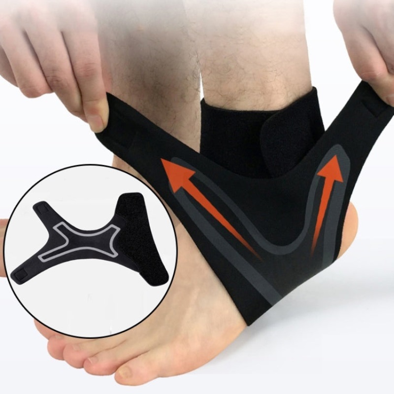 Sport Ankle Support Elastic High Protect Sports Ankle Equipment Safety Running Basketball Ankle Brace Support, Size:M(Left)