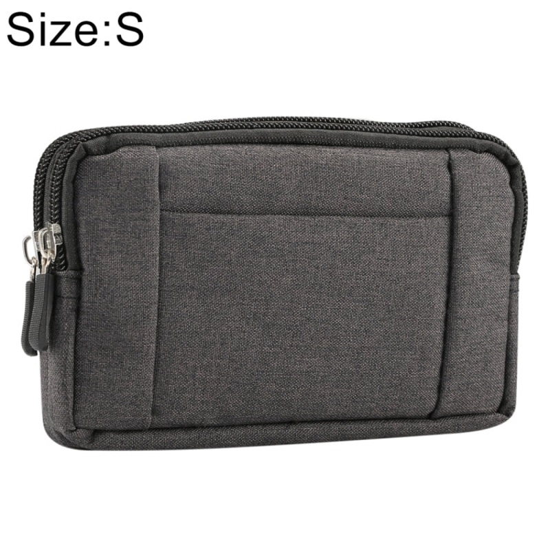 Sports Denim Universal Phone Waist Bag for 5.2 inch Smartphones (Black, S)