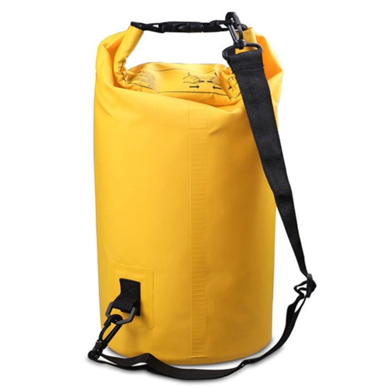 Waterproof Single Shoulder Bag Dry Sack PVC Barrel Bag Capacity: 3L (Yellow)