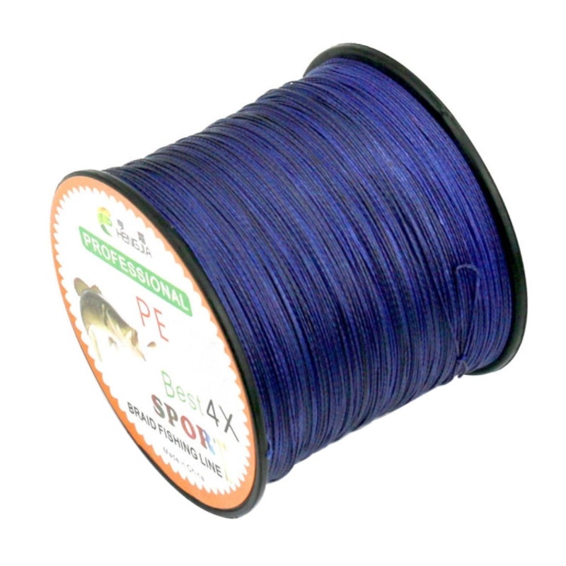 HENGJIA 4.0# 0.34mm 45LB 18.1kg Tension 500m Extra Strong 4 Shares Braid PE Fishing Line Kite Line(Dark Blue)