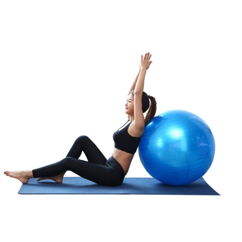Thickening Explosion-proof Big Yoga Ball Sport Fitness Ball for Environmental Pregnant Yoga, 75cm (Blue)