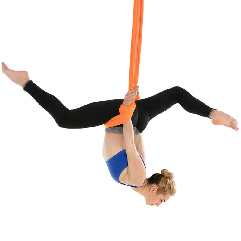 Household Handstand Elastic Stretching Rope Aerial Yoga Hammock Set (Orange)