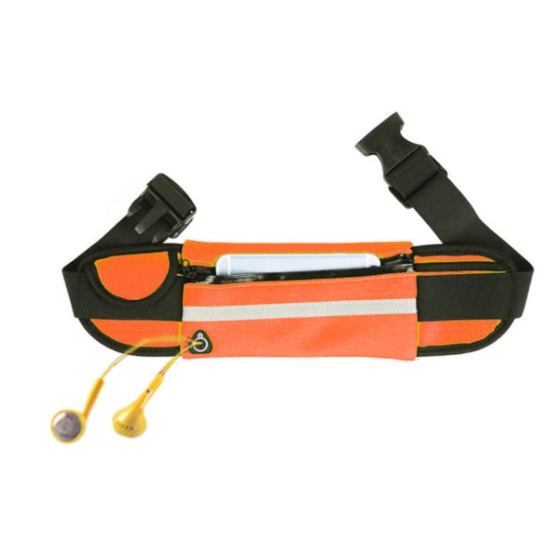 Stylish Multifunctional Outdoor Sports Waist Bag for 6 Inch Phone with Card Pocket & Earphone Hole (Orange)