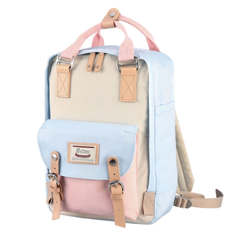 Fashion Casual Travel Backpack Laptop Bag Student Bag Handle 38x28x11cm Black (One Size)