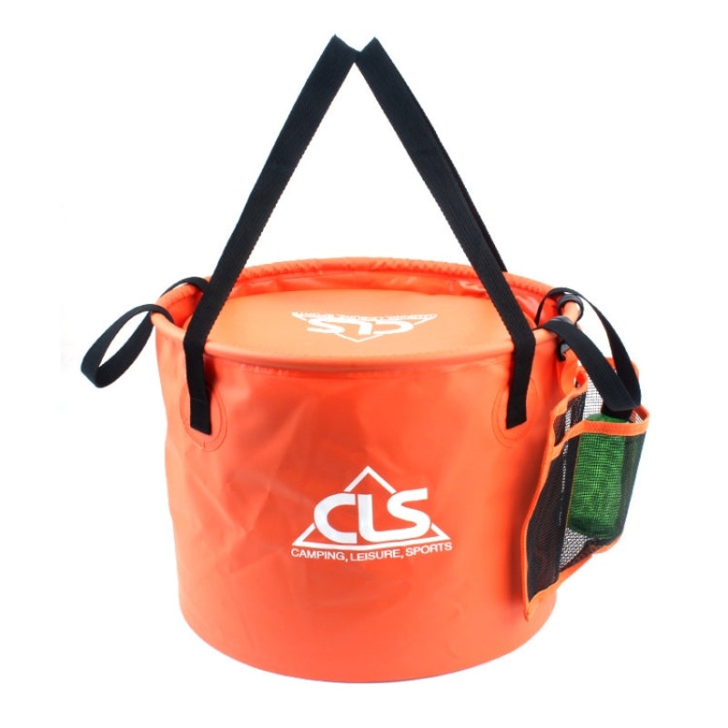 Outdoor Folding Double Drain Basket Camping Fishing Gear Bag (30L 4 in 1 PVC)