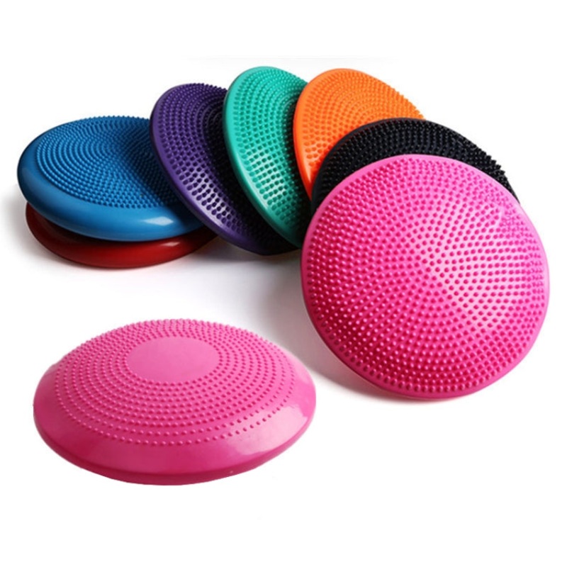 Thick Explosion-proof Yoga Massage Balance Cushion * Black (One Size)