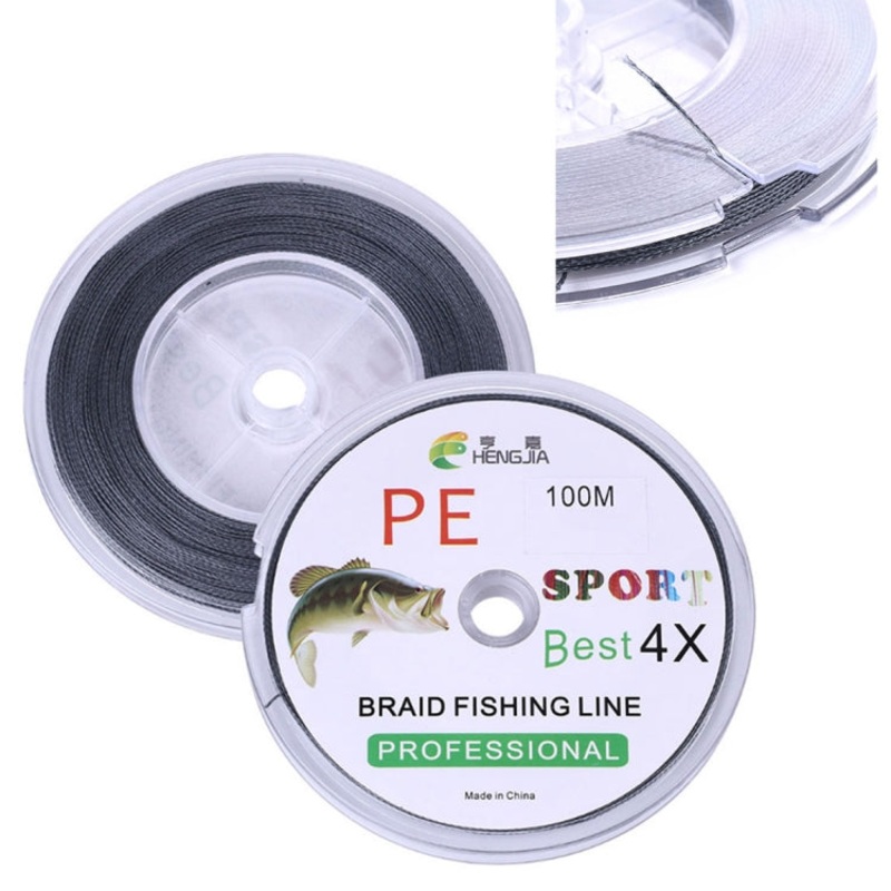 HENGJIA FLP41G 100m Gray 4 Series Strong Weaving Line Fishing Line PE Fishing Line (3.5)