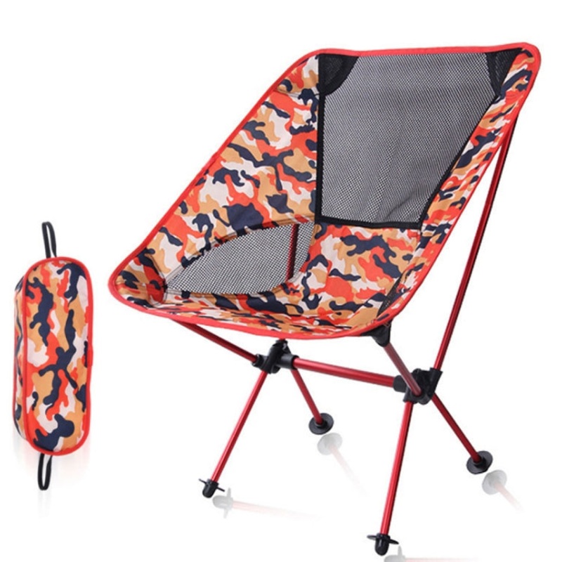 Outdoor Camouflage Portable Folding Camping Chair Light Fishing Beach Chair (Aviation Aluminum Alloy Backrest Recliner)