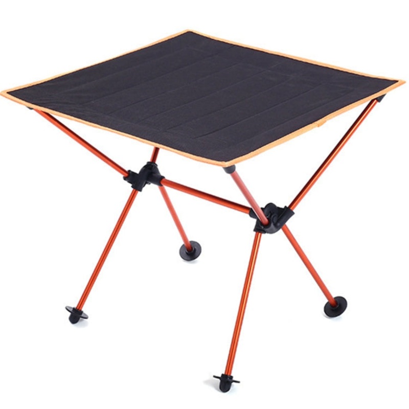 Outdoor Camping Portable Light Folding Table Oxford Cloth Aviation Aluminum Picnic Barbecue Table (Dimensions: 28x16in, Color: Beige)