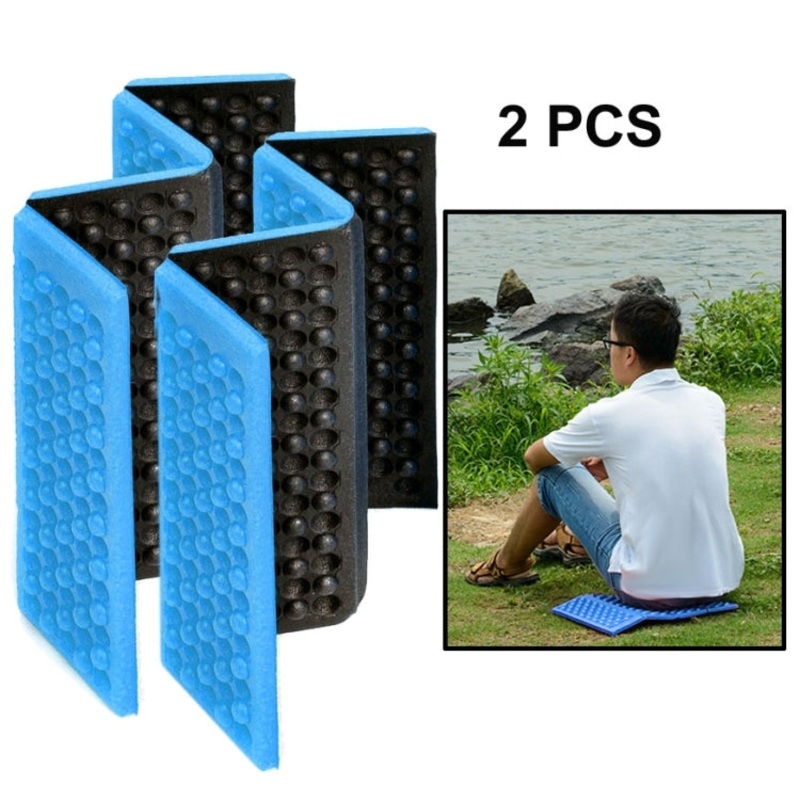 Portable Folding Cellular Massage Cushions Outdoors Picnic Seat Mats EVA Pad (Blue)