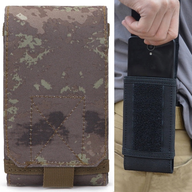 Stylish Outdoor Water Resistant Fabric Cell Phone Case (Camouflage) - 17cm x 8.3cm x 3.5cm