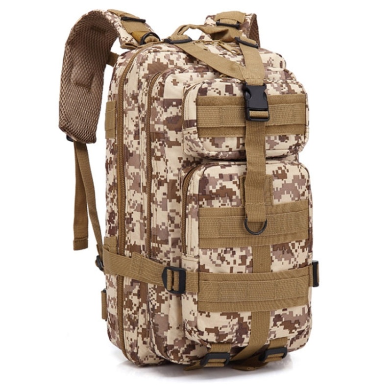 Unisex Outdoor Backpack Camping Hiking Rucksack Bag Desert Camouflage (One Size)