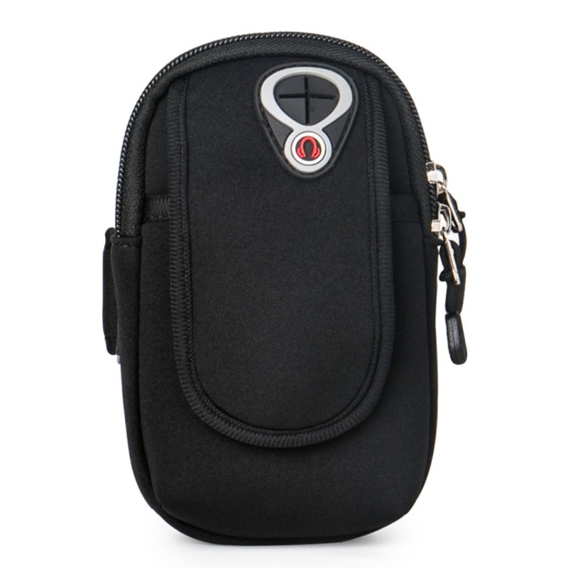 Waterproof Neoprene Phone Running Sports Arm Bag (Black)