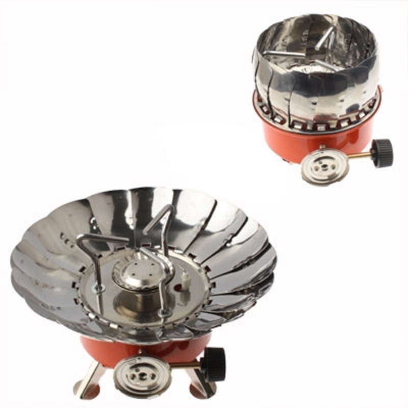 Portable Aluminum-Magnesium Alloy Wind Camping Stove (Black)