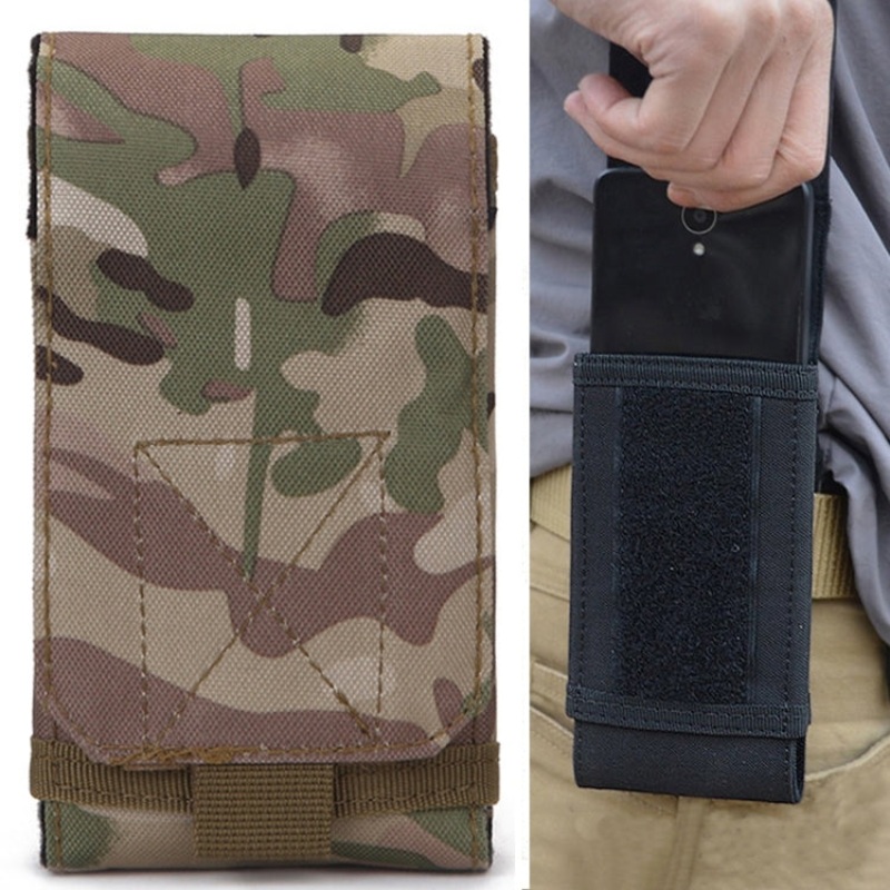 Stylish Water Resistant Fabric Cell Phone Case for Outdoor Use (Sand Color) - 17cm x 8.3cm x 3.5cm