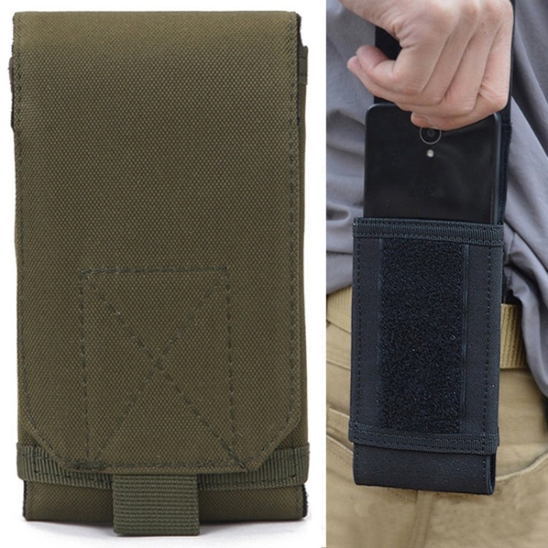Stylish Water Resistant Outdoor Fabric Cell Phone Case (Army Green) Size: 17cm x 8.3cm x 3.5cm