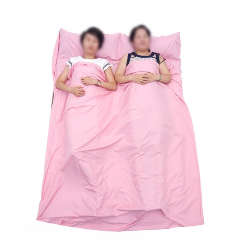 Ultra-Light Multifunction Polar Fleece Portable Outdoor Camping Double Sleeping Bag (210.0x160.0cm, Random Color Delivery)