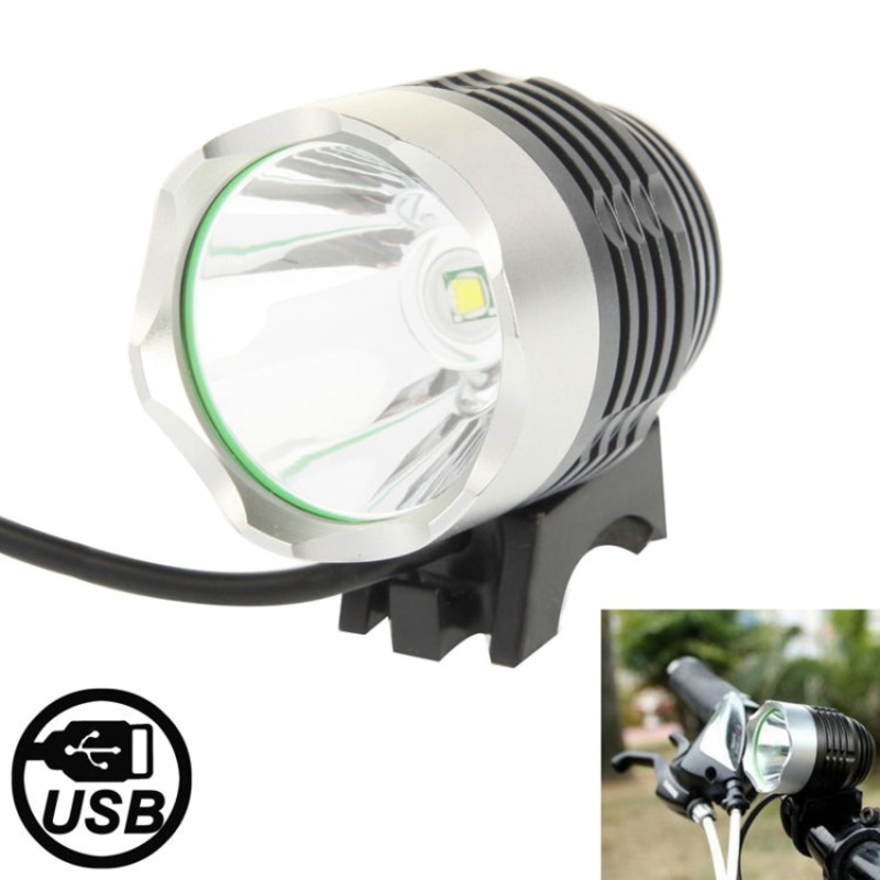 USB CREE XML T6 LED Headlamp Bicycle Light 900lm Luminous Flux Wireless Mode (black)