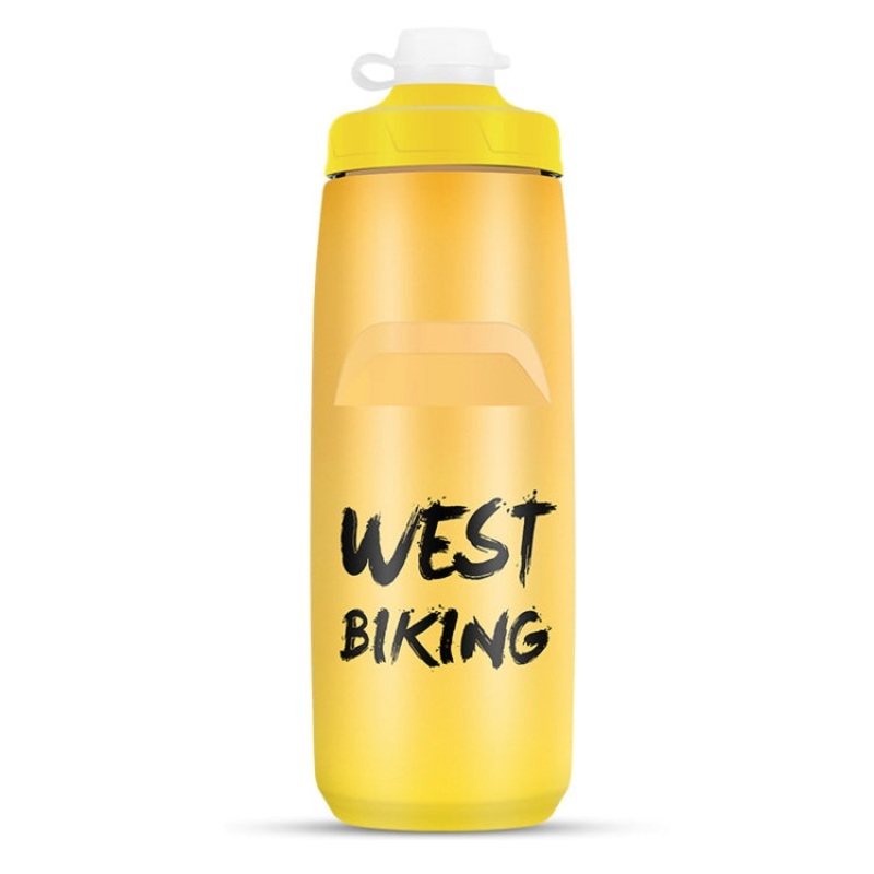 Bicycle Water Bottle Portable Outdoor Cycling Water Cup (Bright Yellow)