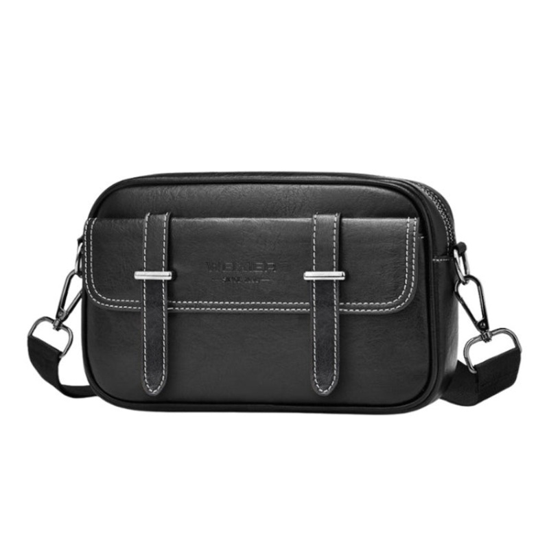 Large Capacity Waterproof Wear-resistant Shoulder Crossbody Bag for Men Every Day(Black)