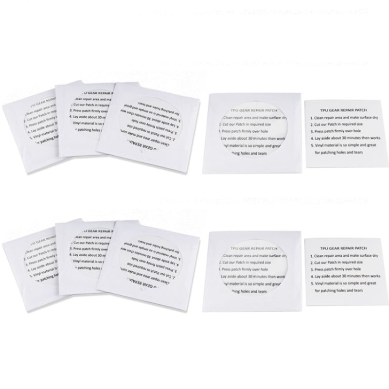 Tpu Waterproof Transparent Repair Patch for Tent Raincoat Swimming Ring 10pcs/pack (Transparent)