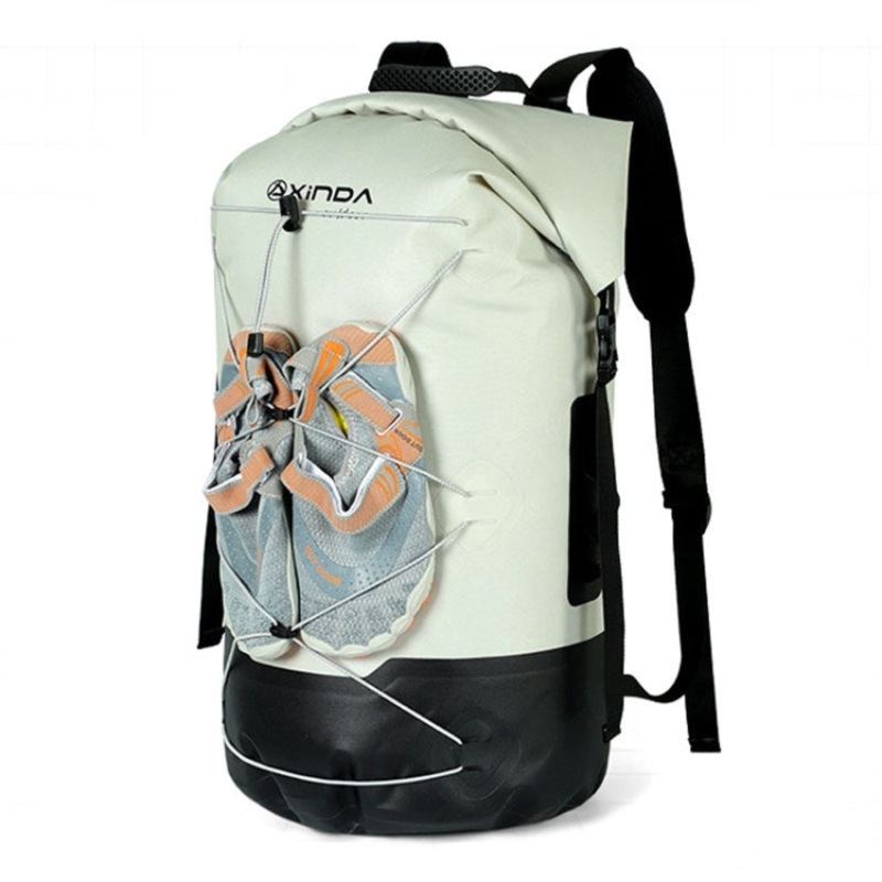 Waterproof Outdoor Stream Tracing Backpack Diving Bag 16L (Light Gray)