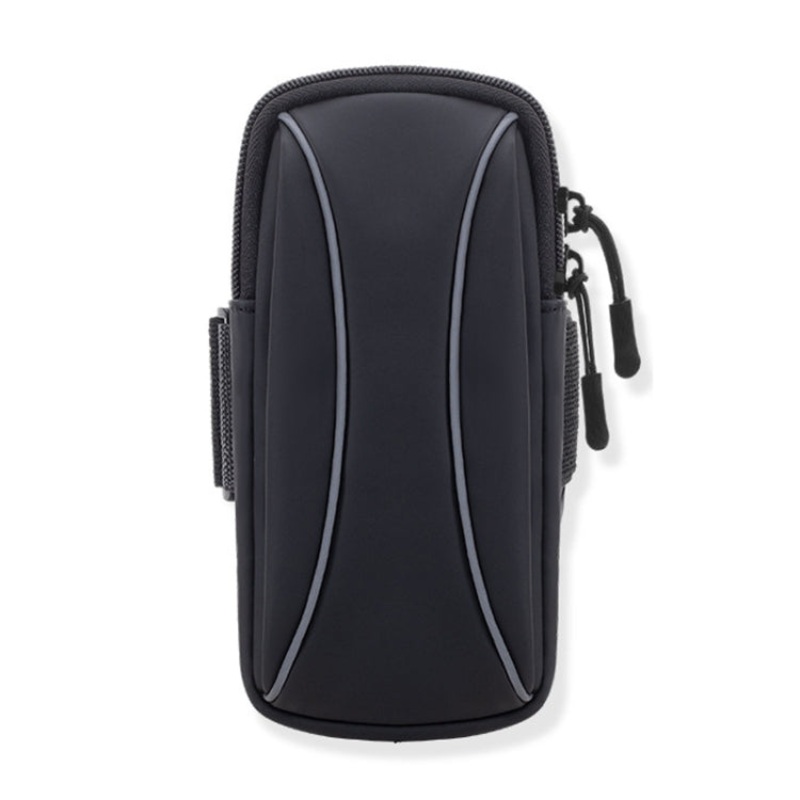 Waterproof Unisex Outdoor Running Cell Phone Arm Bag Black (one size)