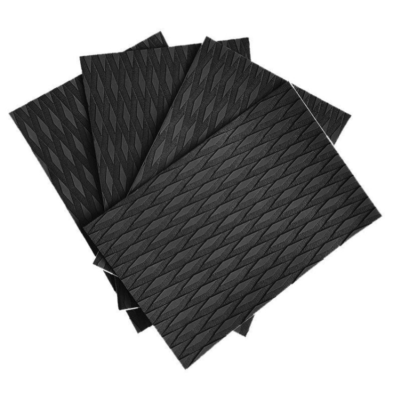 4pcs /Set EVA Surfboard Anti-Skid Pads Kayak Foot Pads(Black)