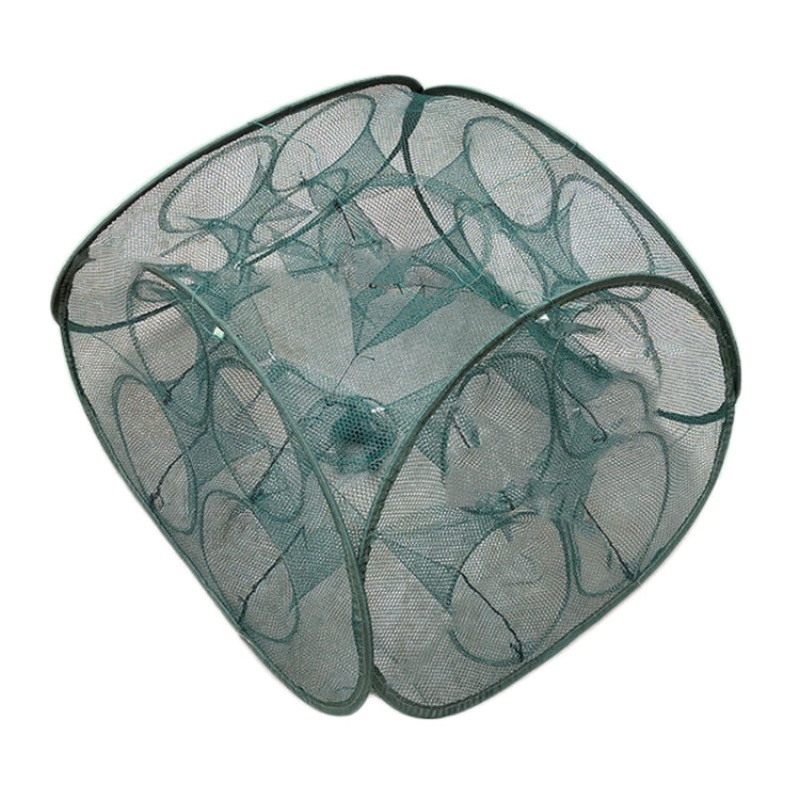 Automatic Folding Fishing Cage Square Fishing Net Shrimp Fishing Gear, Specification: 17 Holes