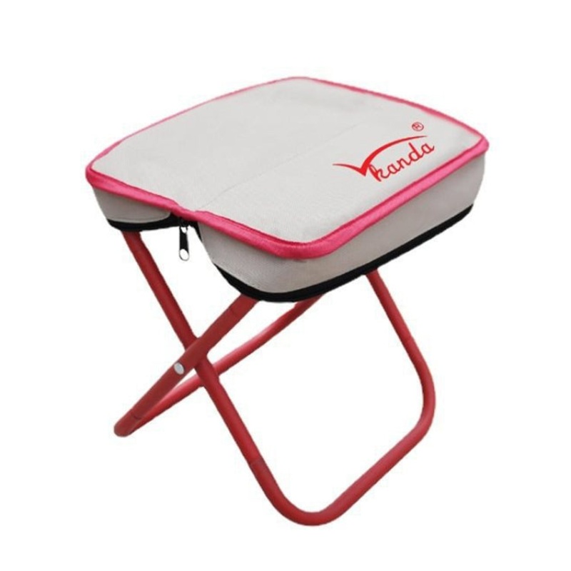 Folding Fishing Chair Portable Outdoor Travel Sketching Stool Red