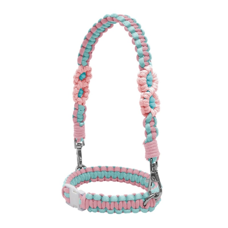 Hand Woven Boho Daisy Mug Holder Lanyard Strap for Water Mug (Pink, 30oz)