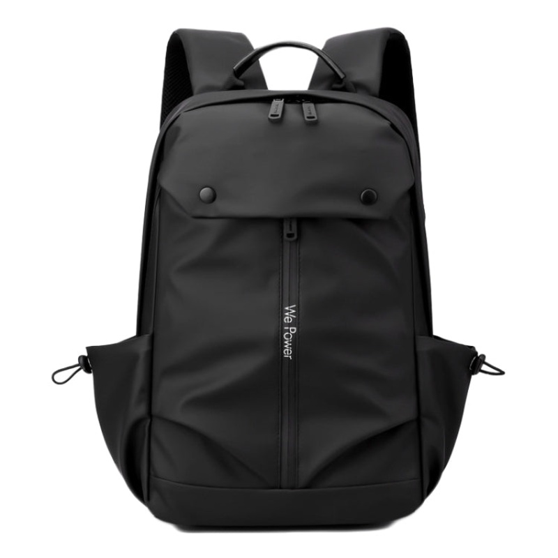 Large Capacity Outdoor Double Shoulder Bag Student Waterproof Multifunctional Backpack (Black)