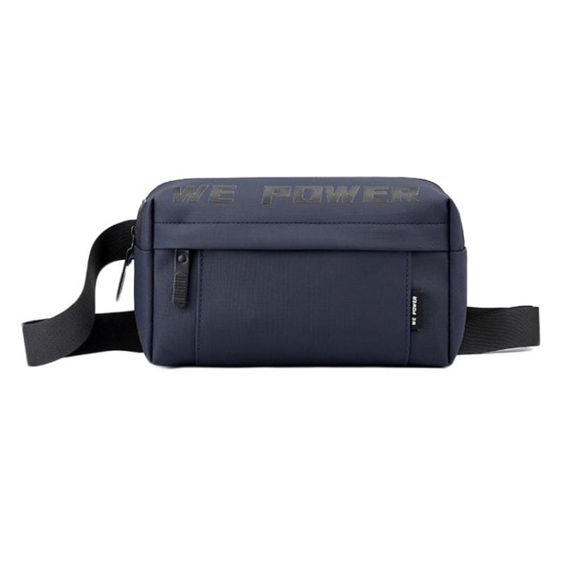 Men Casual Single Shoulder Crossbody Bag Functional Style Chest Bag Dark Blue (One size)