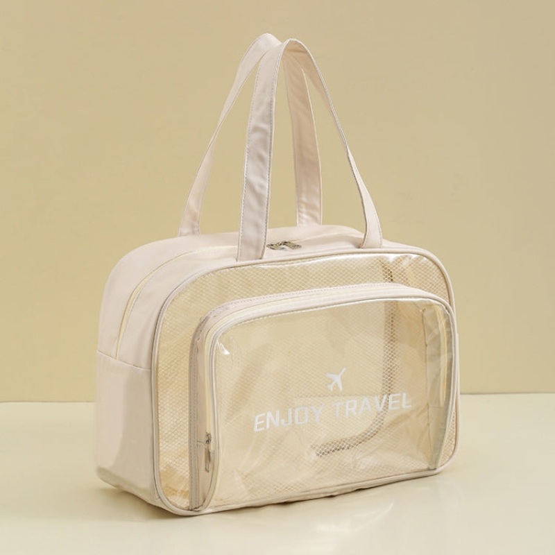 Waterproof Beach Bag Toiletries Cosmetics Bag Beige (no Shoe Warehouse)