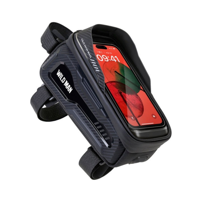 Waterproof Outdoor Cycling Bicycle Phone Touch Screen Front Beam Bag x(Black)