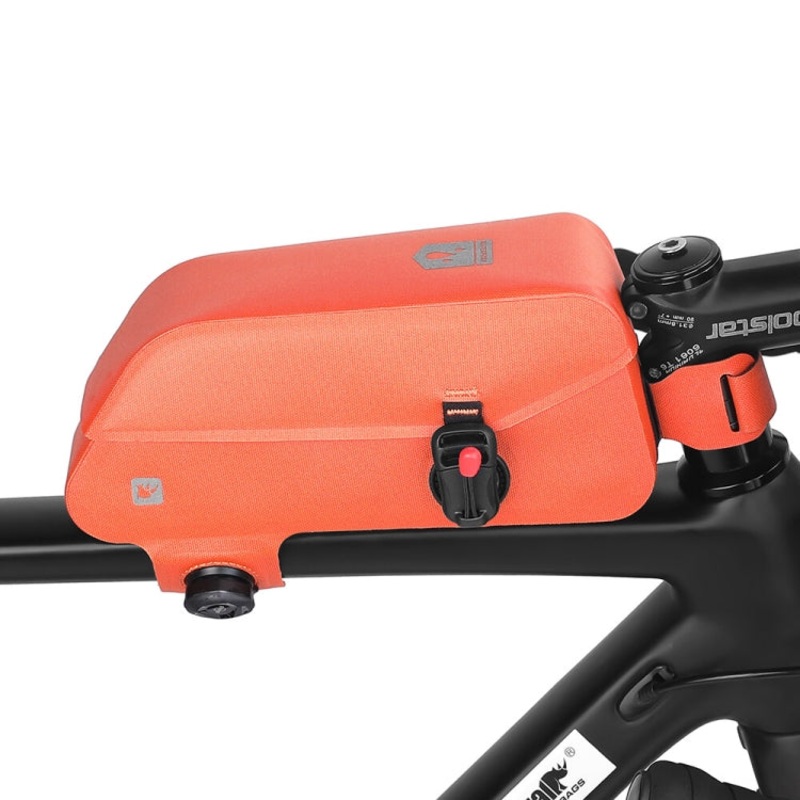 Waterproof Outdoor Cycling Magnetic Bicycle Top Tube Bag - Orange (1.2L)