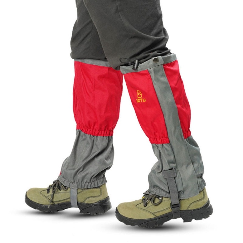 Waterproof Snowproof Shoe Cover for Outdoor Hiking (Size: L, Red)