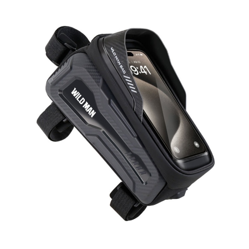 Wild Man M20 Outdoor Cycling Bicycle Phone Touch Screen Waterproof Front Beam Bag*Cycling Bicycle Phone Touch Screen Waterproof Front Beam Bag (Gray)*