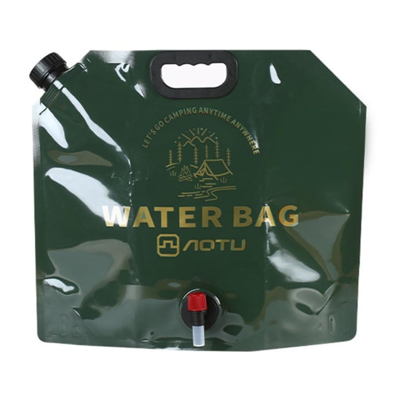 Large Capacity Portable Folding Water Bottle for Camping (Army Green)