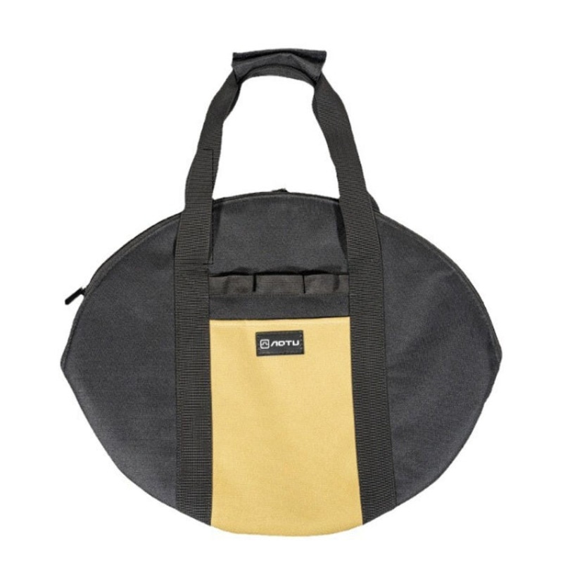 Large Outdoor Cast Iron Pot Storage Bag Grill Frying Pan Handheld Thickened Storage Bag (Black)