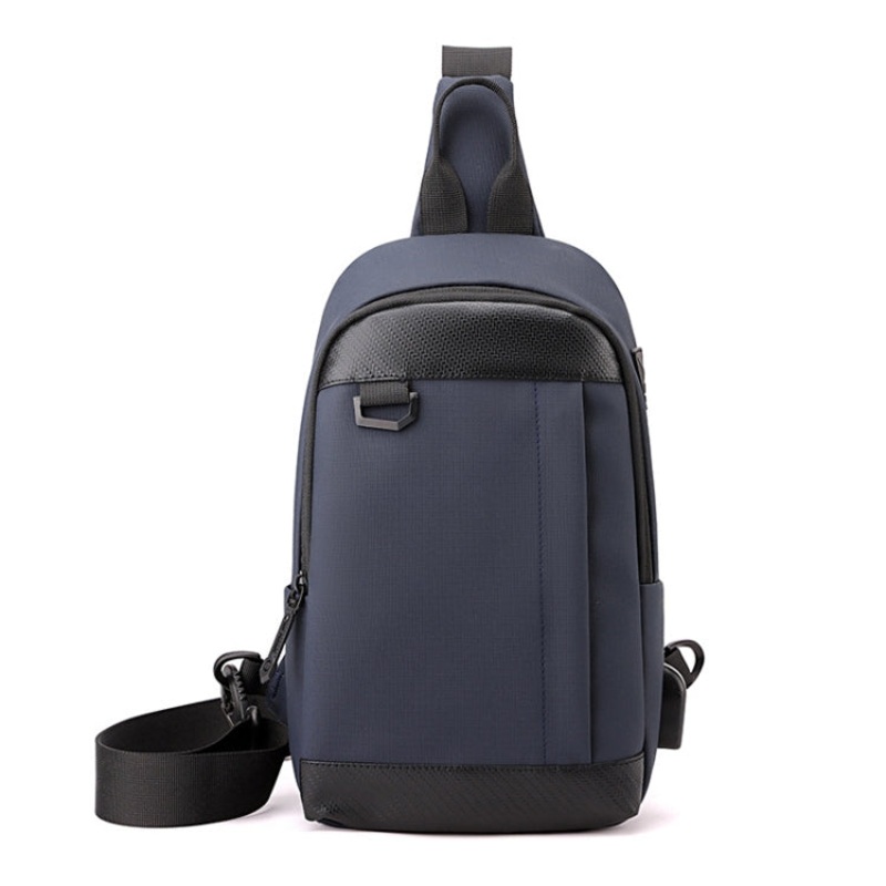 Men Chest Bag Multifunctional Waterproof Riding Casual Shoulder Crossbody Bag (Dark Blue)