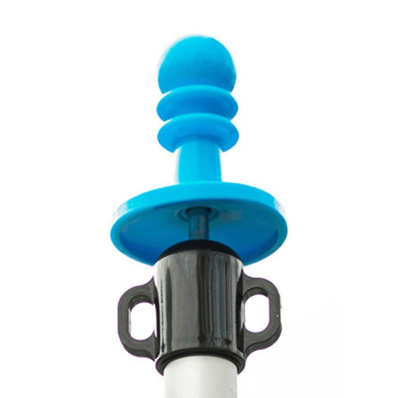 Outdoor Camping Canopy Pole Thunder Cap Tent Support Insulated Plastic Protective Hat (Blue)